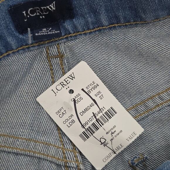 J. Crew NWT Drapey Wide Leg Trouser Denim Jeans Light Blue Wash Size 27 - Picture 6 of 12